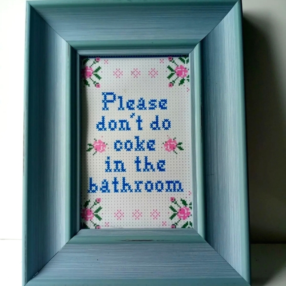 🧻 Don't Do C@ke In The Bathroom Restroom Washroom - Picture 4 of 7